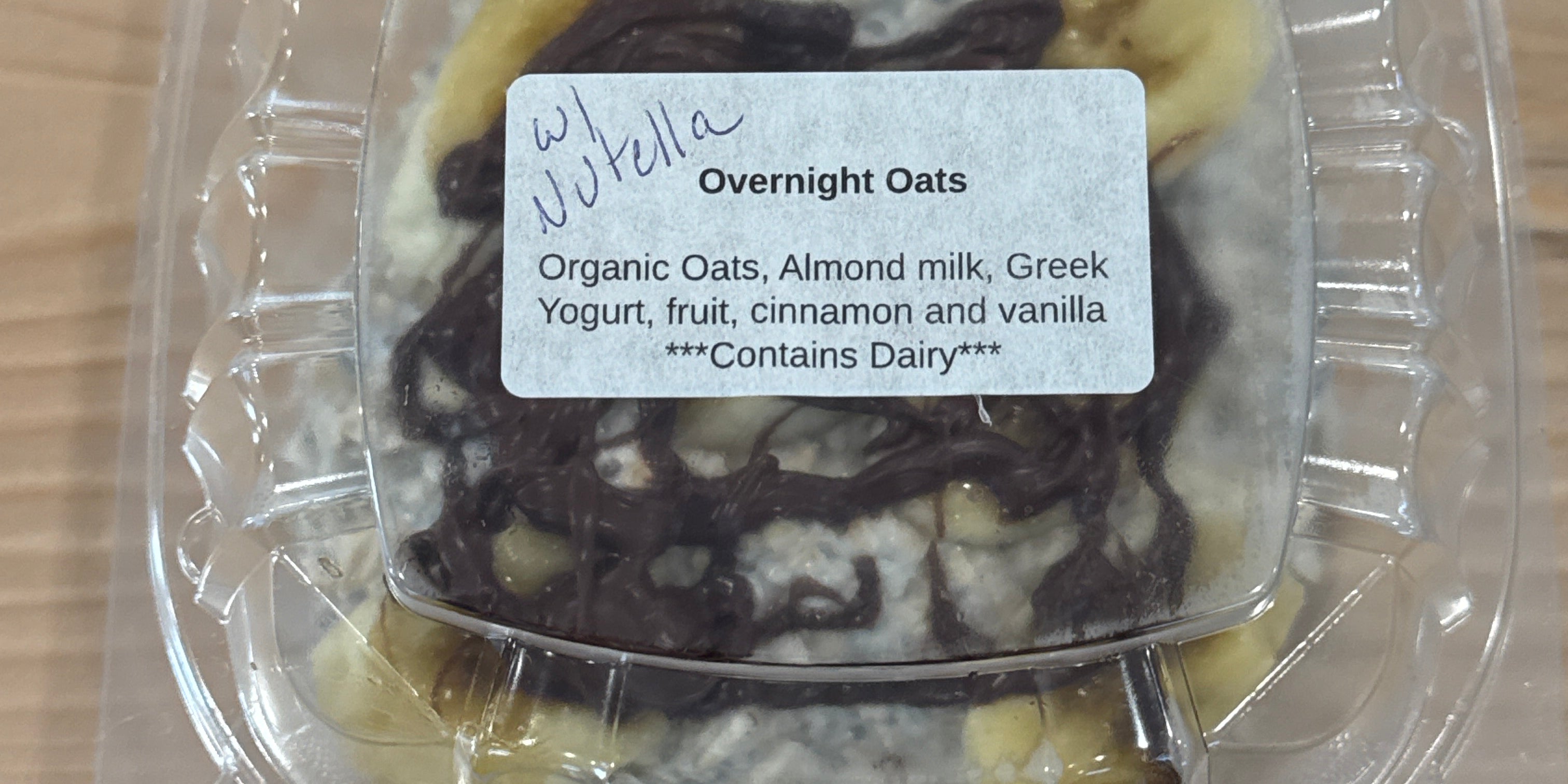 Overnight oats with Nutella