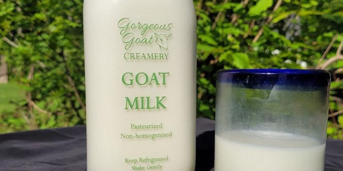 Pasteurized Goat Milk Glass Bottle - Gorgeous Goat Creamery