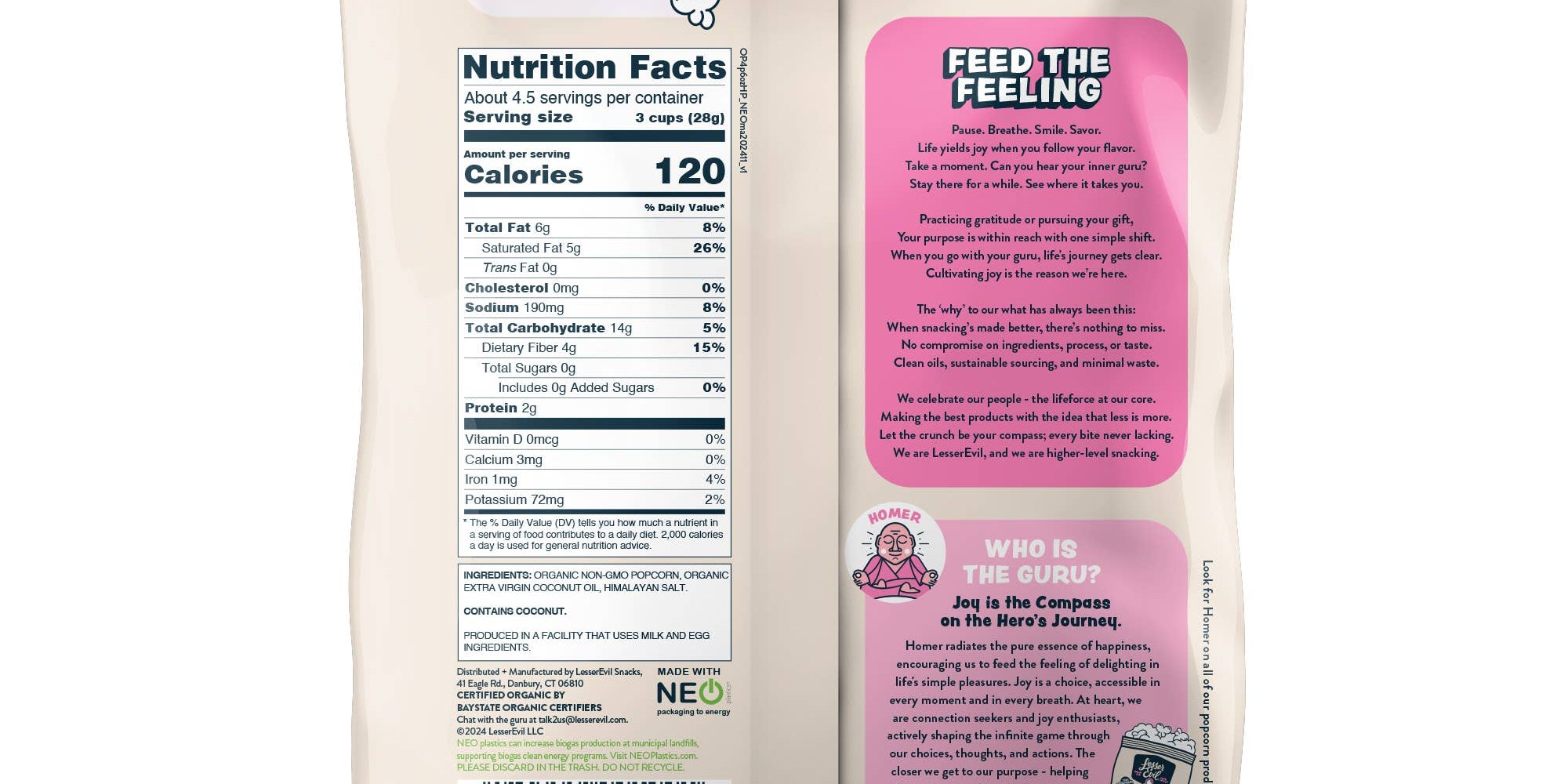 Organic Popcorn, Himalayan Pink 4.6 oz