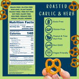Roasted Garlic & Herb Grain Free Pretzels 5oz