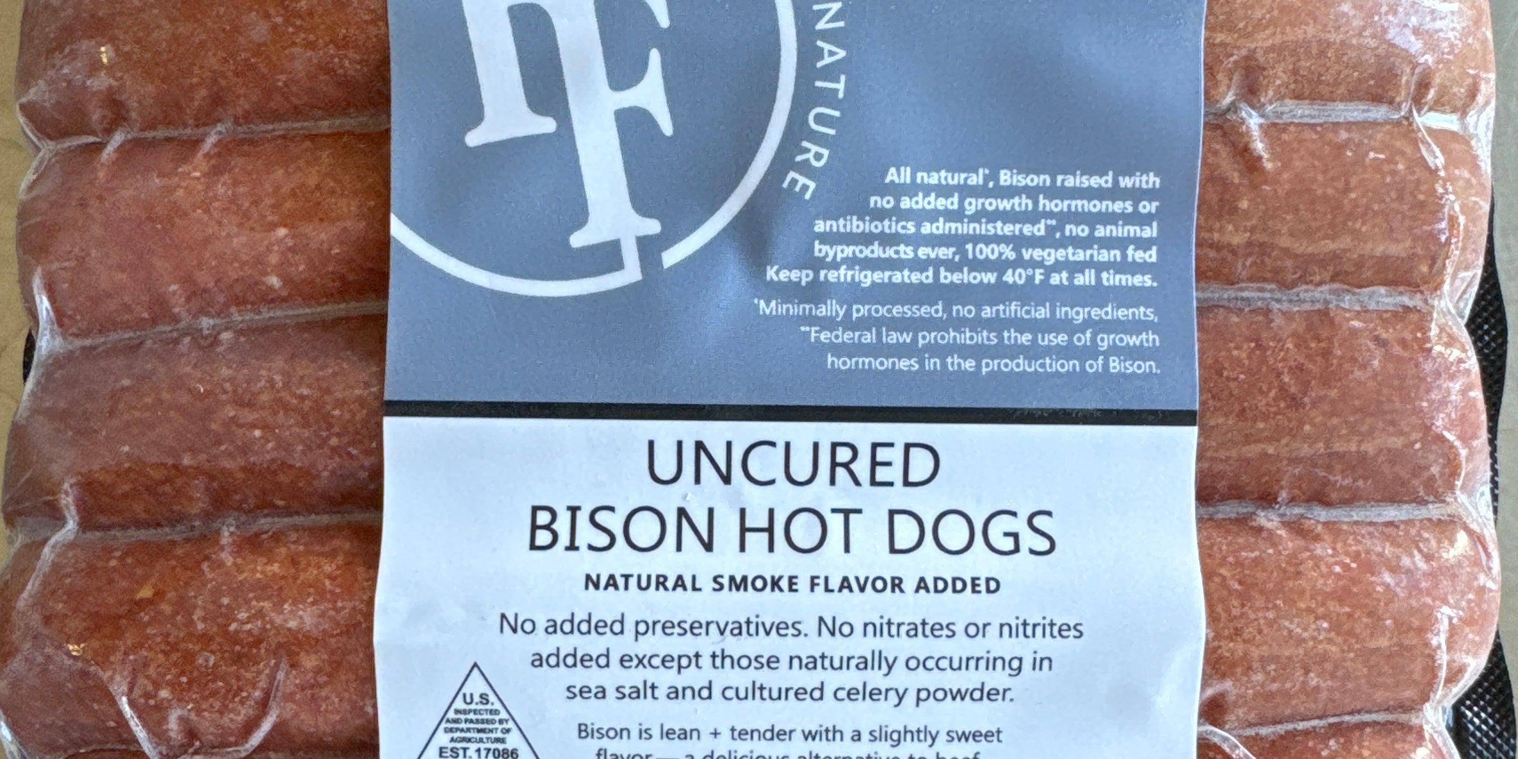 Bison Skinless Hot Dogs