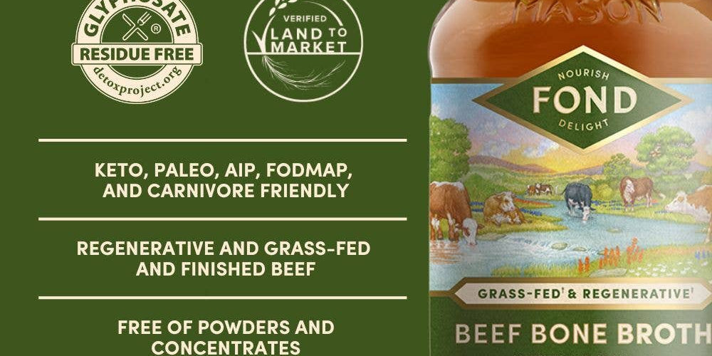Regenerative Grass-fed Beef Bone Broth 14oz